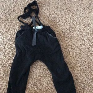 Zara girls black overalls